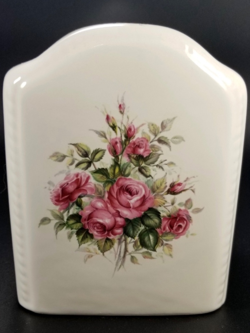 Vintage Athena Rose Rhapsody Ceramic Tissue Box Cover - Picture 3 of 8
